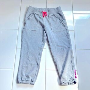 Ivivva Gray and Pink Cropped Sweatpants.